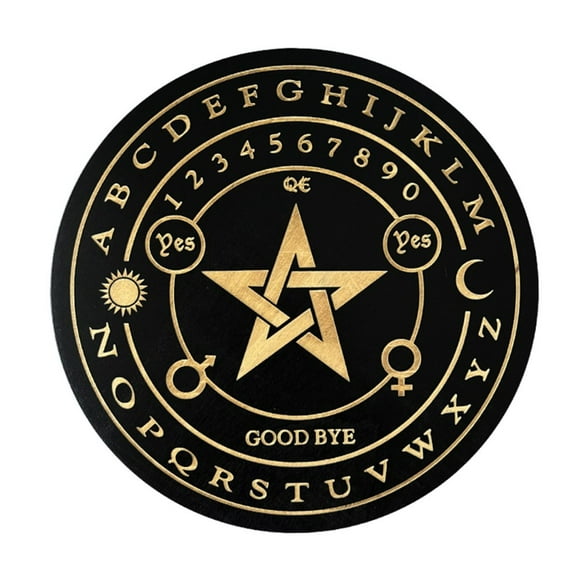 Pendulum Board Wooden Dowsing Board Divination Metaphysical Message Board for Witchcraft Wiccan Altar Supplies Kit Beginner Witchcraft Supply, 8 inch Round Shape