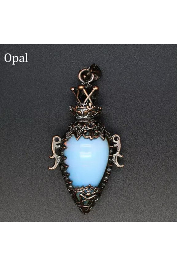 Pendulum Chakra Egg Crystal for Dowsing Spiritual Divination Stone Pendant Reiki