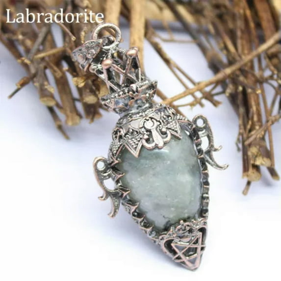 Pendulum Chakra Egg Crystal for Dowsing Spiritual Divination Stone Pendant Reiki