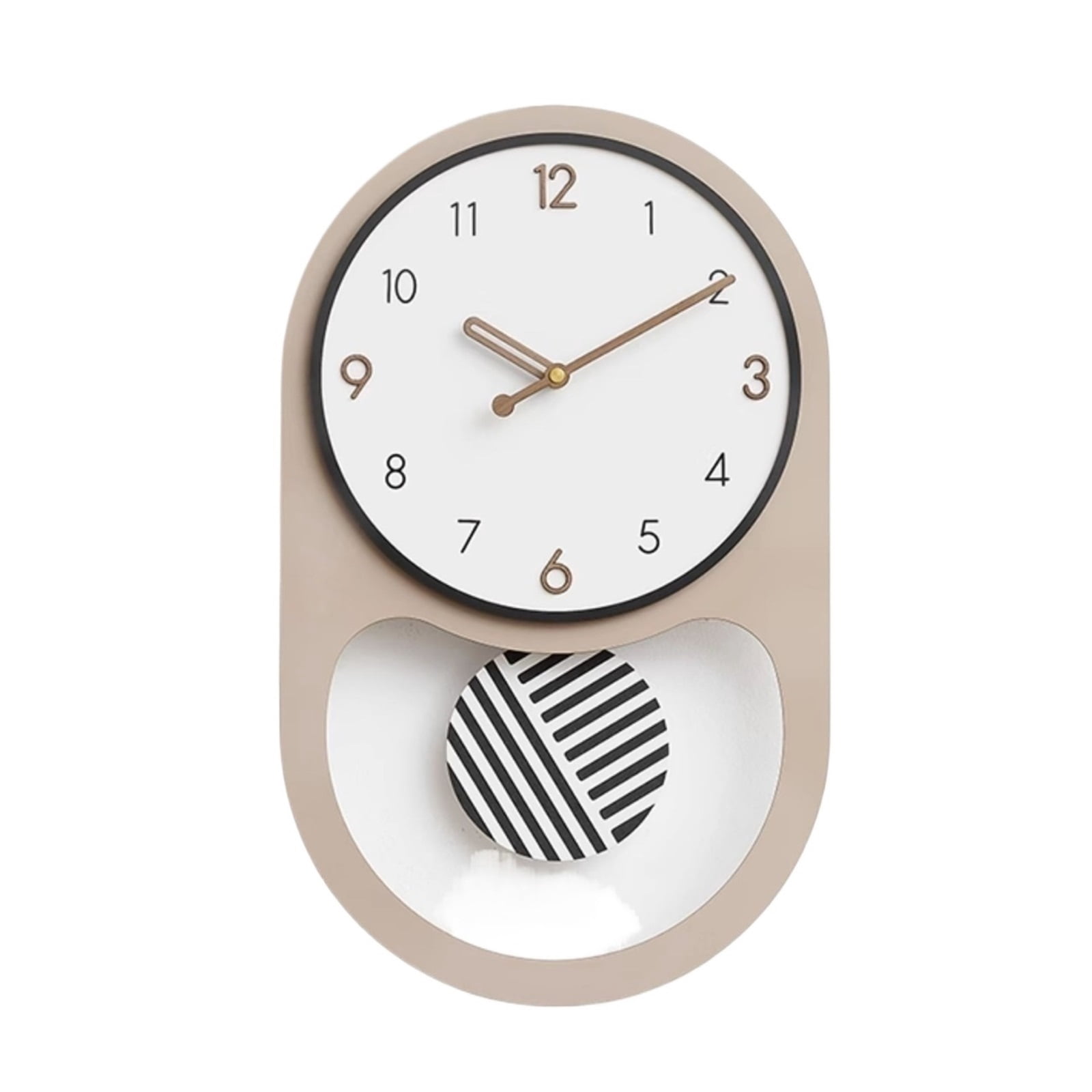 Pendulum Clock Minimalist Design Silent Operation Battery Powered Wall ...