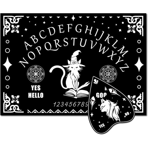 Pendulum Dowsing Divination Board Set Rectangle Talking Board with Planchette Accessories Butterfly 11.2~30x9~21x5cm 2pcs/set