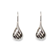 Classic Twisted Teardrop Dangle Earrings - Silver Tone 1.5 Inch Drop Jewelry Silver