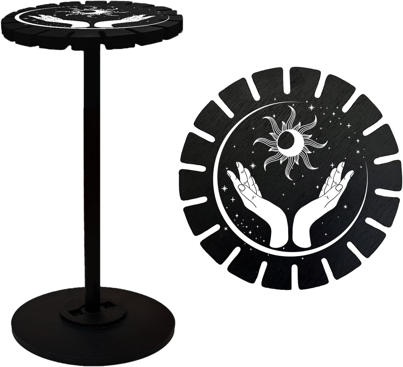 Pendulum Display Rack Pendulum Holder Shelf Wooden Pendulum Display Rack with Moon Pattern ...
