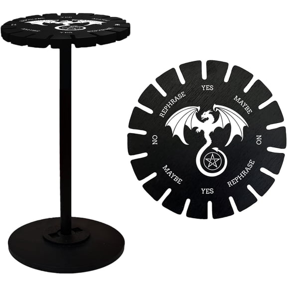 Pendulum Holder Shelf Wooden Pendulum Wheel Display Rack Black Display Shelf for Pendulum Display Gift Organizer Dragon Pattern