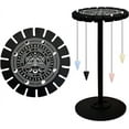 thumbnail image 1 of Pendulum Stand Moth Crystal Display Shelf Wooden Pendulum Holder Rack Black Pendulum Display Stand Witch Stuff, 1 of 8