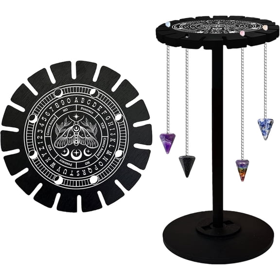 Pendulum Stand Moth Display Shelf Wooden Pendulum Holder Rack Black Pendulum Display Stand Stuff