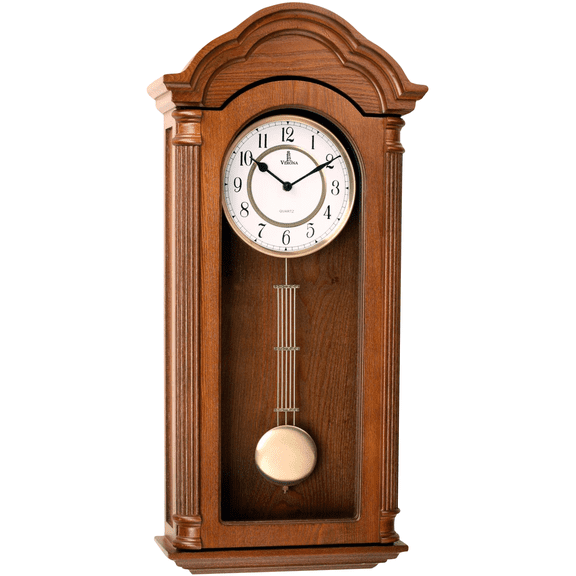 Pendulum Wall Clock Battery Operated - 26 inch Large, Wooden Hanging Grandfather Wall Clock with Pendulum - Quiet, Made with Real Wood for Living Room Decor, Office & Home Dcor Gift