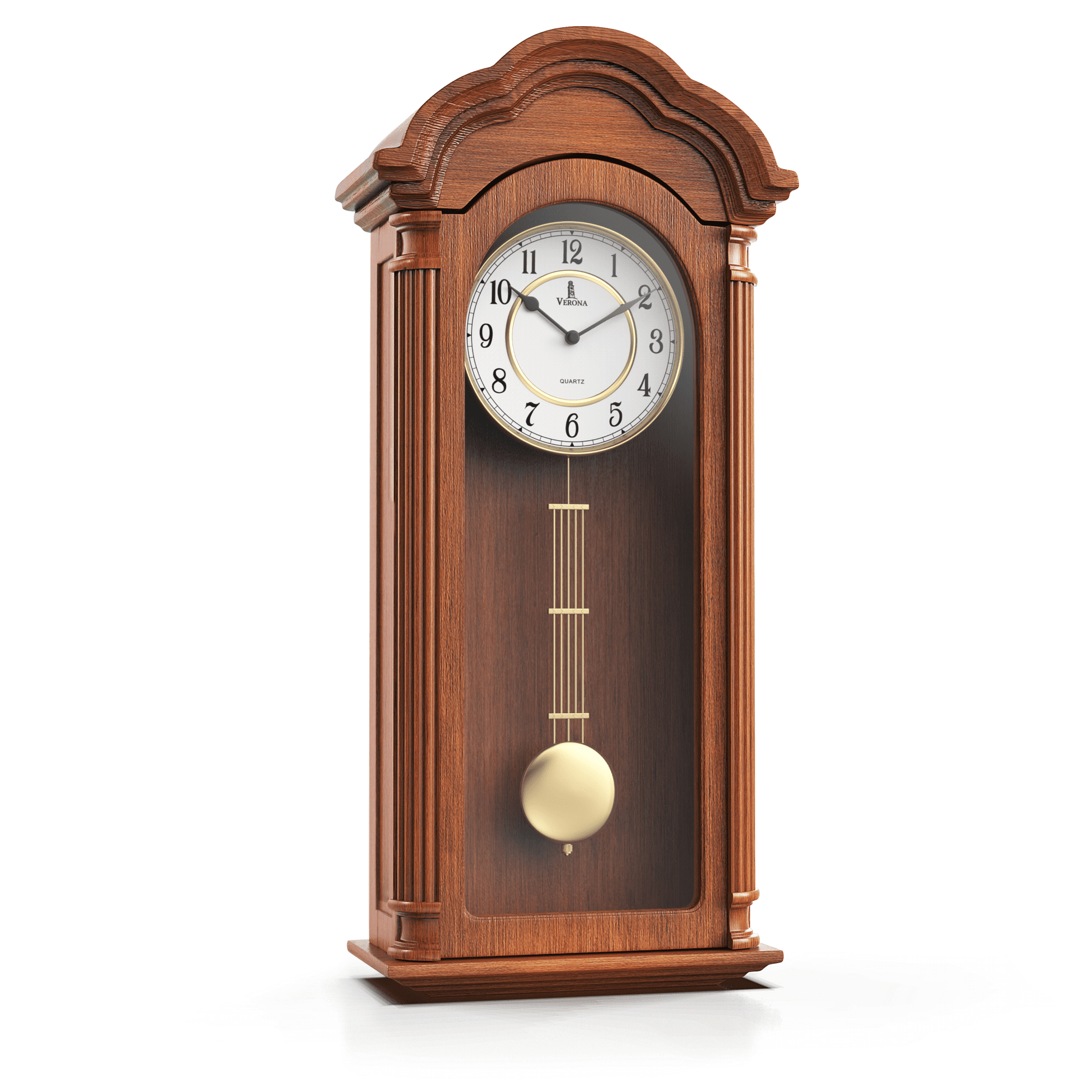 Pendulum Wall Clock Battery Operated - 26 inch Large, Wooden Hanging Grandfather Wall Clock with Pendulum - Quiet, Made with Real Wood for Living Room Decor, Office & Home Décor Gift