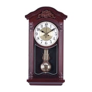 Pendulum Wall Clock, Chiming Wall Clock with Pendulum, Traditional Clock Retro Large Grandfather Wall Clocks for Living Room Office Home Decor