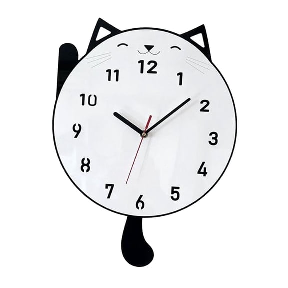 Pendulum Wall Clock Decorative Clock Hanging Clock in a Lightweight Modern Style for Kitchen Office Decor