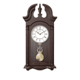 thumbnail image 1 of Pendulum Wall Clock, Silent Decorative Wood Pendulum Clock with Swinging Pendulum, Battery Operated, Dark Wooden Design, for Living Room, Dining Room, Kitchen, Office & Home Décor, 23.5x9.25 Inch, 1 of 8
