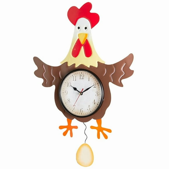 Clock Pendulum Country Theme Cow Pig Barn Rooster - Rooster