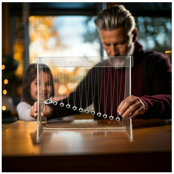 Pendulum Wave Mach Wave :wavemachine of mach,12 Balls Desktop Decoration for Home, Office, Etc