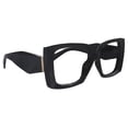 thumbnail image 1 of Penelope Black Large Oversized Reading Glasses, Women Readers, High End Reading Magnifying eyeglasses, Big Square optical Frames, 1 of 3