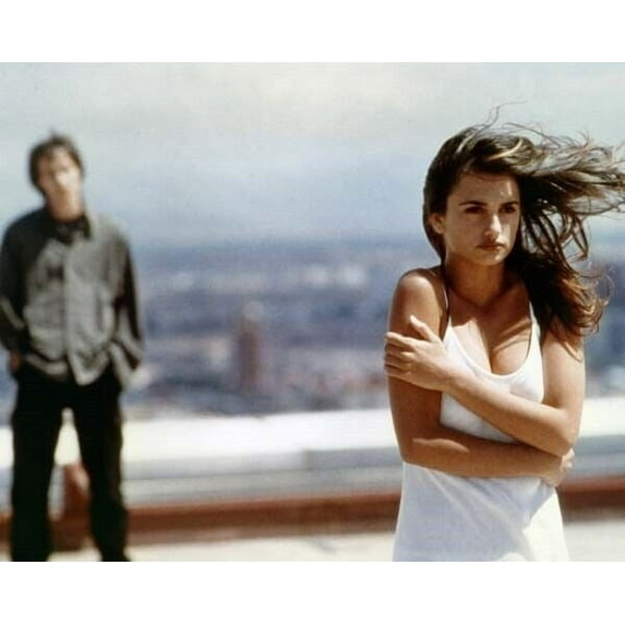 Penelope Cruz huge cleavage in white dress on rooftop Open Your Eyes 8x10 photo