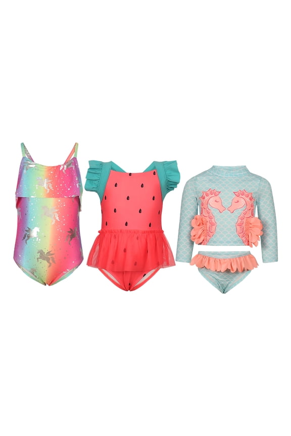 Girl 3-Pack One-Piece Swimsuit