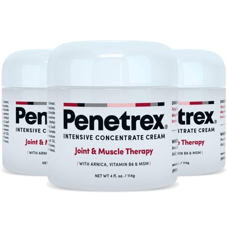 Penetrex Joint & Muscle Therapy  Soothing Relief for Back, Neck, Hands, Feet & Nerves  Maximum Strength Premium Whole Body Recovery Rub with Arnica, Vitamin B6 MSM & Boswellia  4oz Cream (3 Pack)