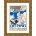 thumbnail image 1 of Penfield, Edward 11x14 Gold Ornate Wood Framed with Double Matting Museum Art Print Titled - Outing 1902, 1 of 4