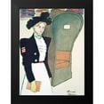 thumbnail image 1 of Penfield, Edward 12x14 Black Modern Framed Museum Art Print Titled - Woman holding Book, 1 of 4