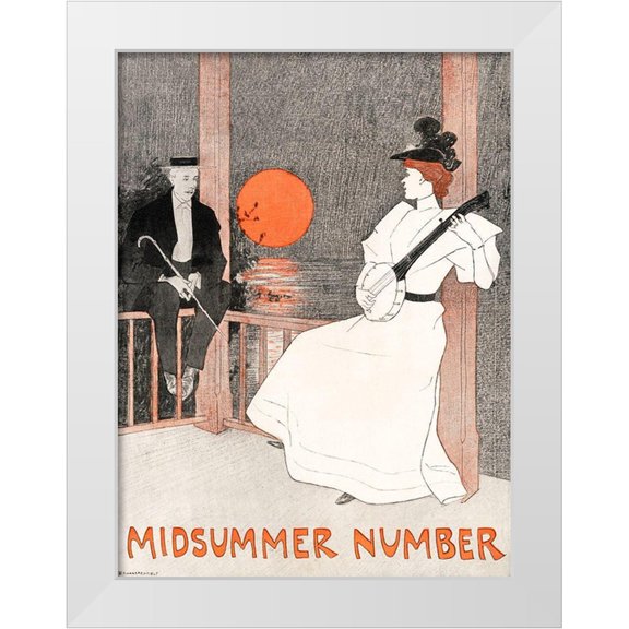 Penfield, Edward 12x14 White Modern Wood Framed Museum Art Print Titled - Midsummer Number