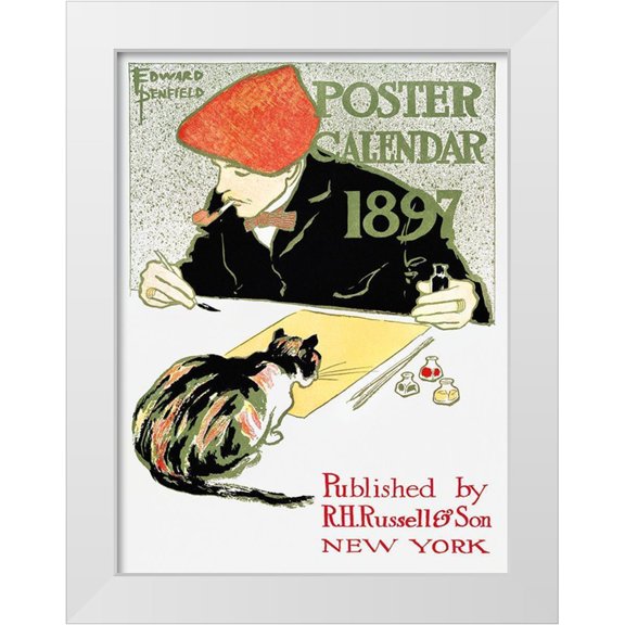 Penfield, Edward 12x14 White Modern Wood Framed Museum Art Print Titled - Poster Calendar