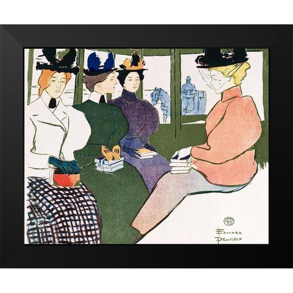 Penfield, Edward 18x15 Black Modern Framed Museum Art Print Titled - Vintage Calendar 1897