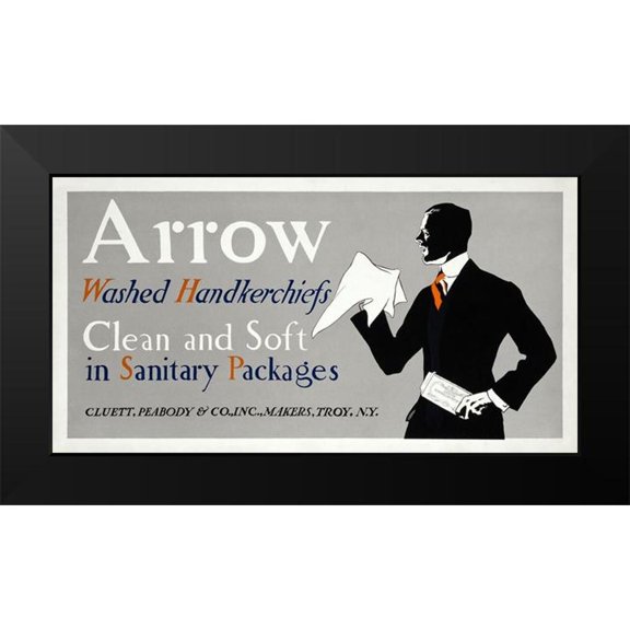 Penfield, Edward 24x15 Black Modern Framed Museum Art Print Titled - Arrow washed handkerchiefs