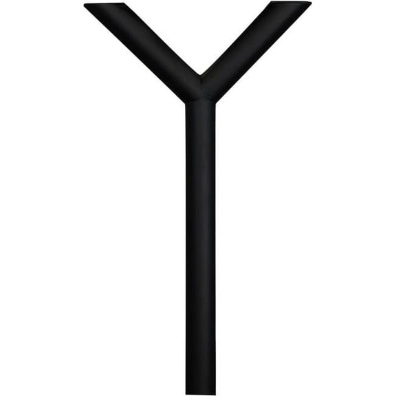 Penfield Twin Mailbox Post Only with No Base - Black