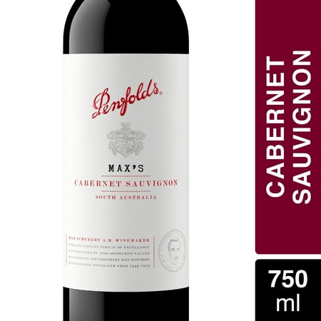 Penfolds Max's South Australia Cabernet Sauvignon Red Wine, 750ml Glass wine bottle, 14.5 % ABV