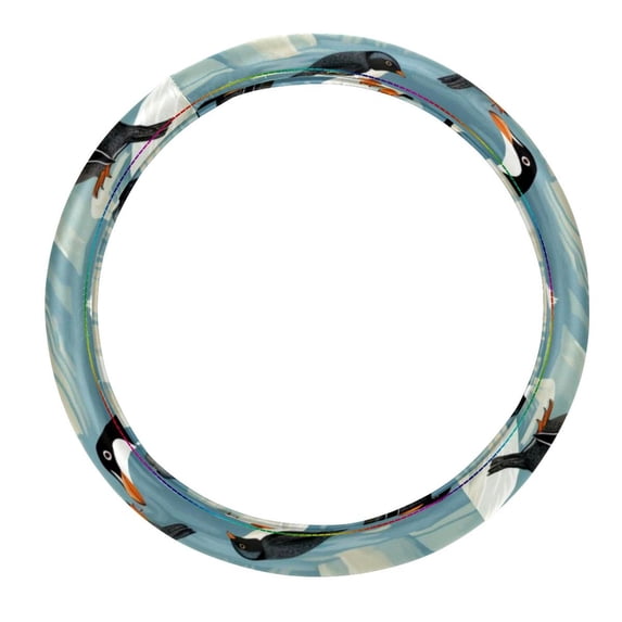 Penguin 14.5 Inch Printing PVC Leather Auto Accessories Car Wheel Covers Steering Wheel Cover Steering Wheel Covers