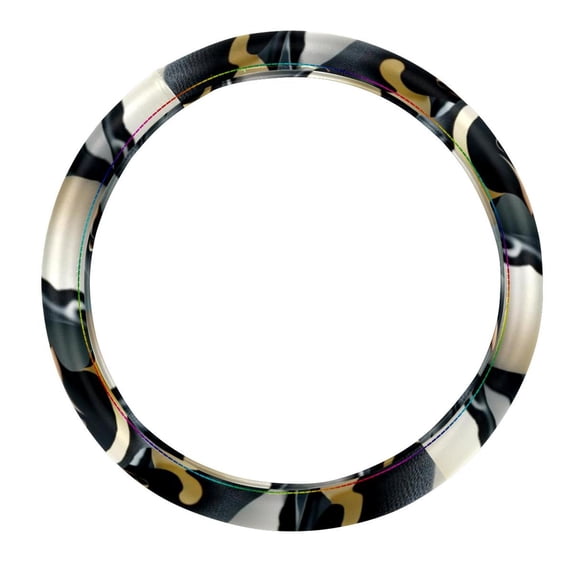 Penguin 14.5 Inch Printing PVC Leather Car Wheel Cover Steering Wheel Cover Auto Accessories