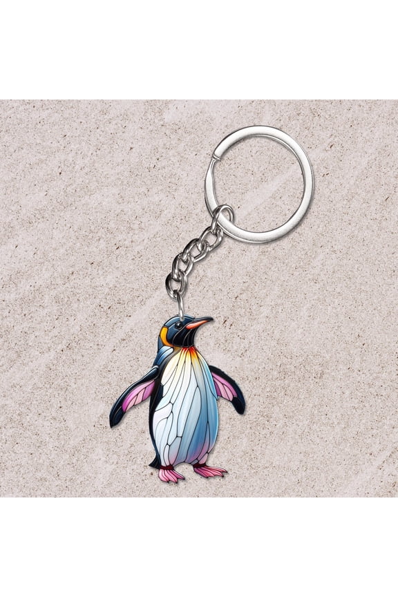 Penguin Acrylic Keychain, Backpack Accessory