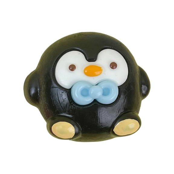 Penguin Animal Taba Squeeze Fidget, Creative Venting Ball Stress Reliever for Students, Soft Sensory Hand Tool for Anxiety Management and Daily Calm,Black