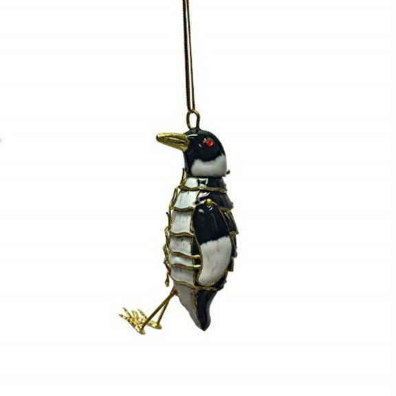 Penguin Articulated Cloisonne Metal Christmas Tree Ornament Animal Bird New
