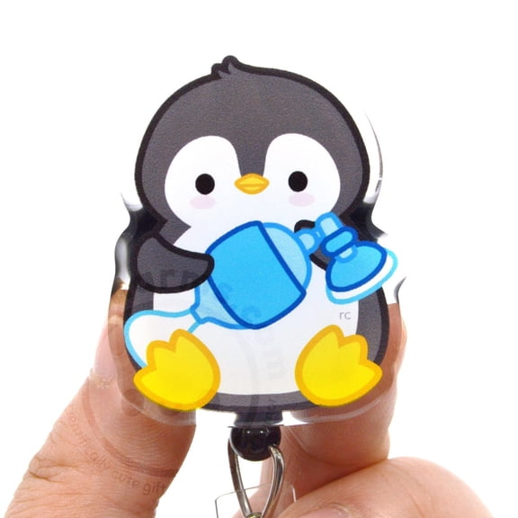 Penguin BVM Badge Reel for Respiratory Therapists, RT, Nurses Nursing Student, Rrt, Medical, Doctor, Rapid Response RN, Vet Tech, Ems, Emt