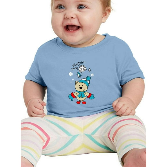 Penguin Baby Bear Art T-Shirt Infant -Image by Shutterstock, 12 Months