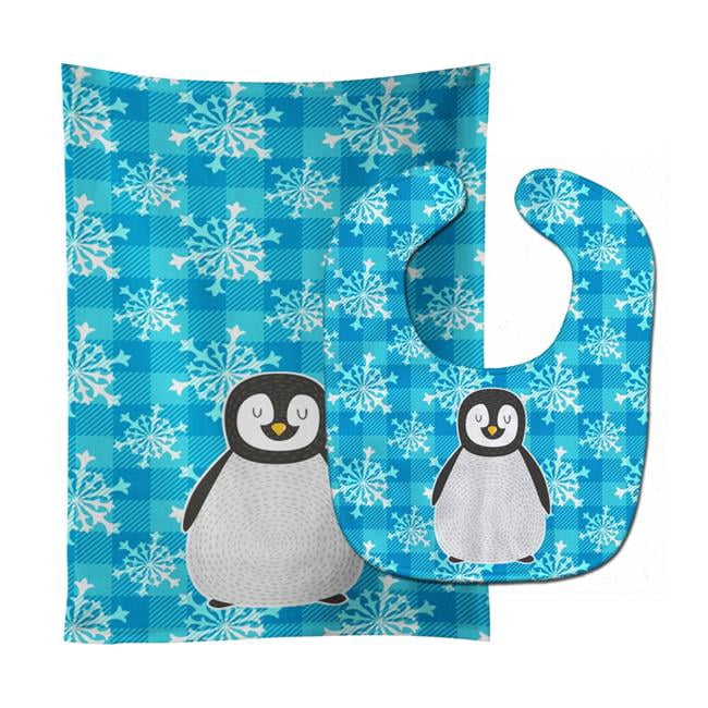 Penguin Baby Bib & Burp Cloth