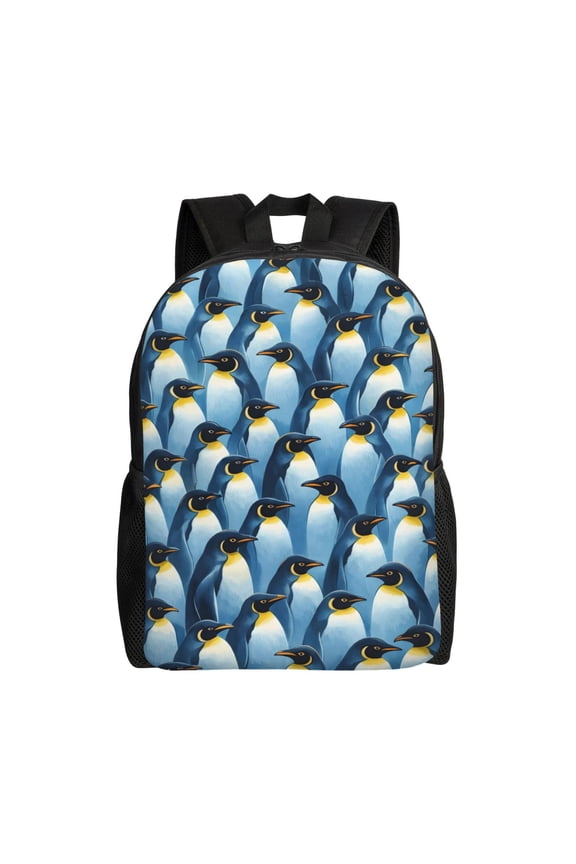 Penguin Backpack Full Front Print Travel Laptop Bag for Men and Women