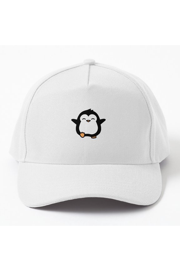 Penguin Baseball Cap, Cute Antarctic Bird Character Graphic Design, Classic Everyday Hat