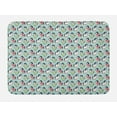 thumbnail image 1 of Penguin Bath Mat, Cartoon Arctic Animals Ice Skating with Scarf and Skirts Pattern, Plush Bathroom Decor Mat with Non Slip Backing, 29.5" X 17.5", Pale Seafoam Multicolor, by Ambesonne, 1 of 2