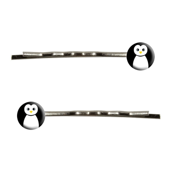 Penguin - Black and White Bobby Pin Hair Clips