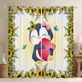thumbnail image 1 of Penguin 30%-50% Blackout Curtains for Bedroom,Leaves Flowers Sunflower Yellow Curtains & Drapes,Cartoon Antarctica Animal Window Curtains,Red Love Butterflies Window Treatments, 1 of 6