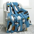 Penguin Blanket Antarctic Animals Gifts for Women Kids Boys Home ...