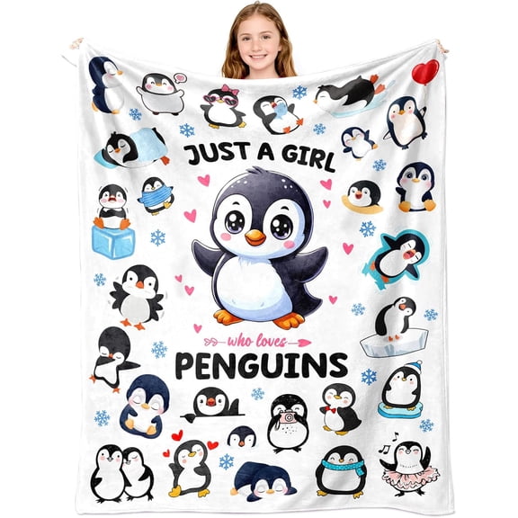 Penguin Blanket Gifts for Penguin Lovers Penguins Blanket Cute Penguins Bedding Decor Stuff Gifts for Women Women 60"x50"