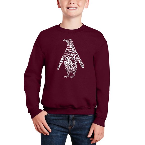 Penguin - Boy's Word Art Crewneck Sweatshirt