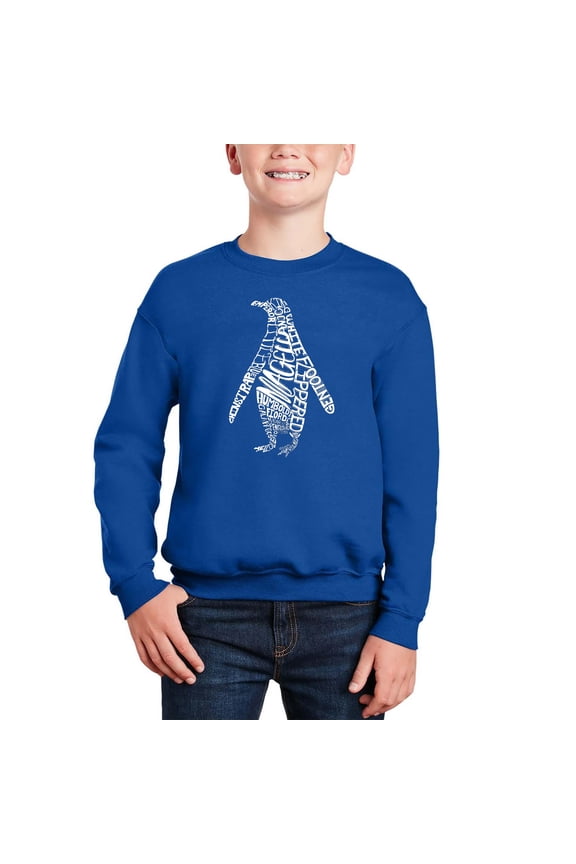 Penguin - Boy's Word Art Crewneck Sweatshirt