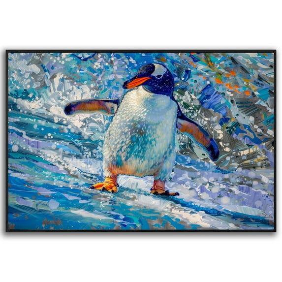 Penguin Canvas Art Penguins Wall Decor Penguin Canvas Wall Art For Livingroom Bedroom Office