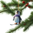 thumbnail image 1 of Penguin Christmas Ornament – Acrylic 2D Winter Holiday Hanging Accent, Cute Animal Decoration | Charming Tree Ornament, Durablee Acrylic Penguin Decor for Christmas Tree, Seasonal Party Decoration, 1 of 5