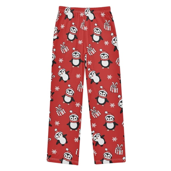 Penguin Christmas Pajama Pants Soft and Lightweight Elastic Waistband Pajama Pants