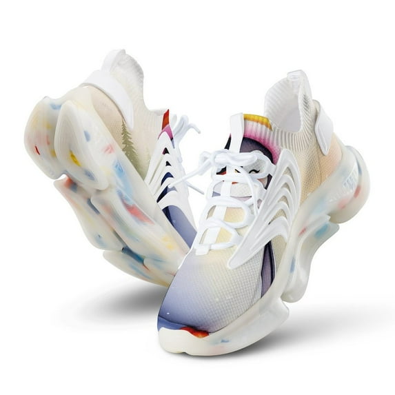 Penguin Colorful Hats Walking Shoes for Men Woman Lightweight Tennis Fashion Elastic Sports Shoes Cushion Basketball Shoes